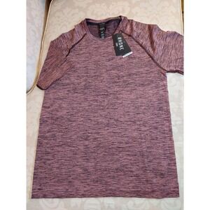 NEW! Rhone Men's Vapor Training SS Performance Shirt Pink Salt/Black Size S $78